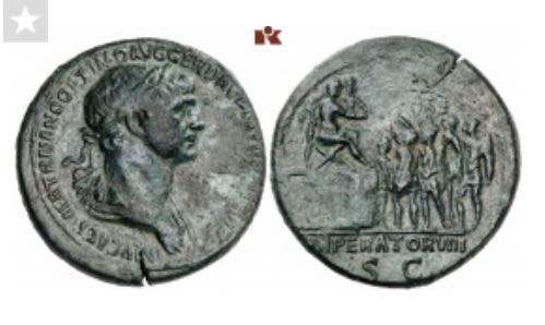 Traianus Æ - Sesterz 114/116 n. Chr.  coin collectible - Main Image 3