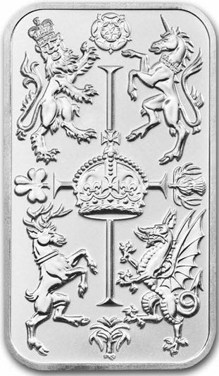 Royal Mint Celebration Bar 1oz Silver Bar  coin collectible - Main Image 2