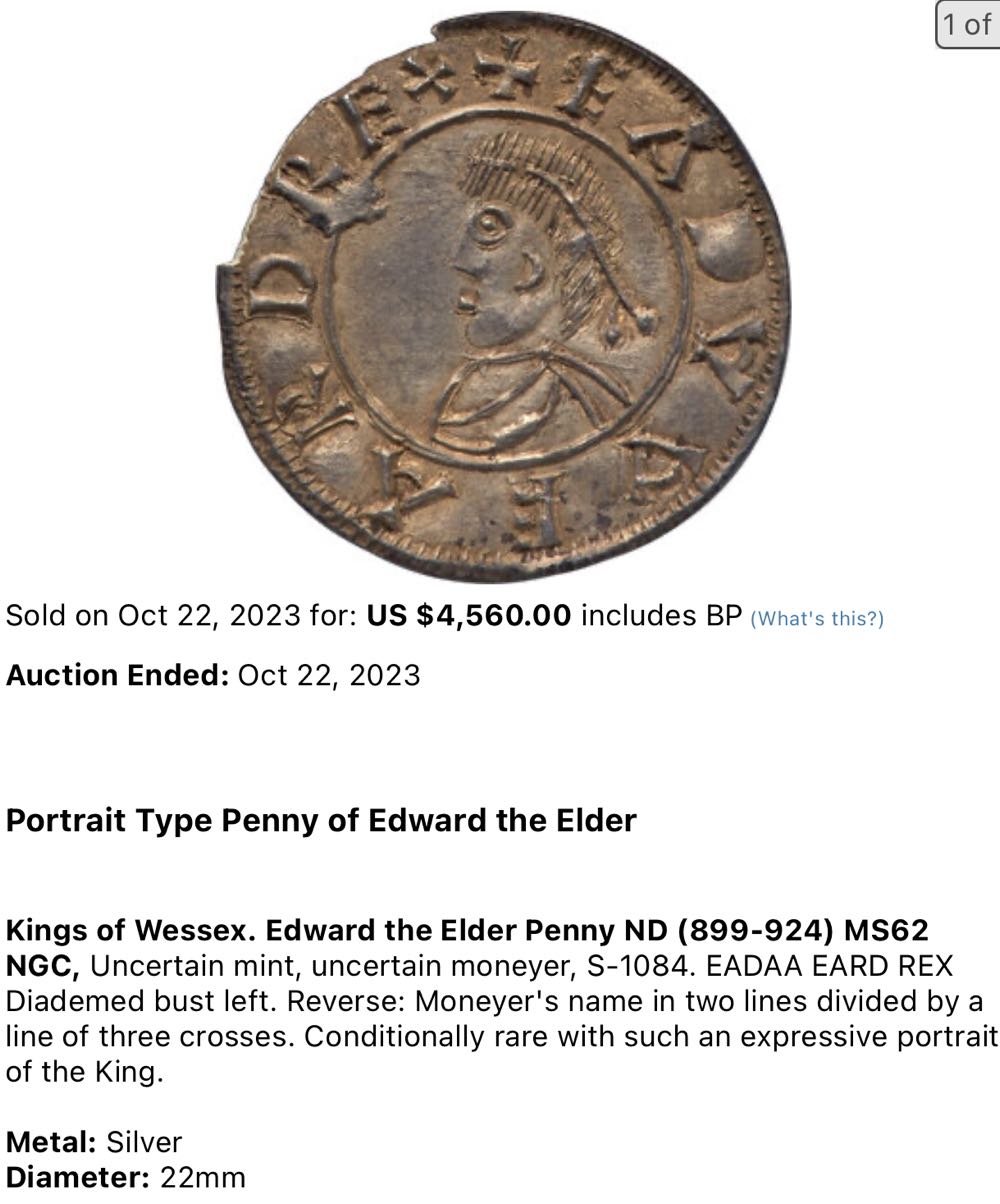 Great Britain, Anglo-Saxon, Edward The Elder  coin collectible - Main Image 3