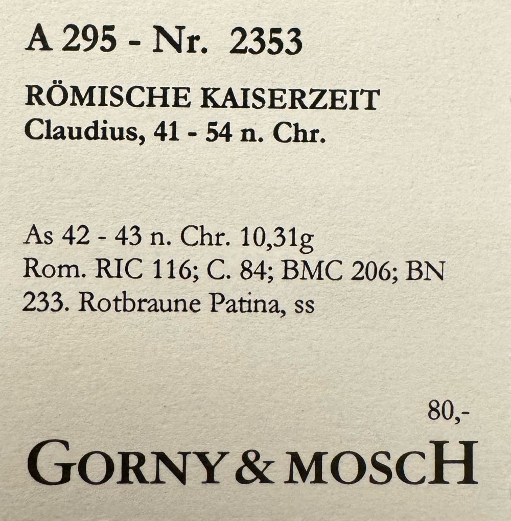 Claudius Æ-As 42 - 43 n. Chr.  coin collectible - Main Image 3