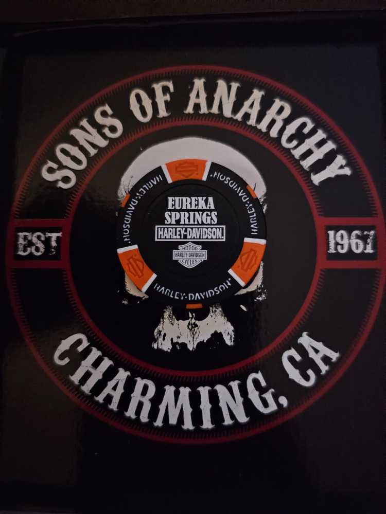Eureka Springs, Arkansas Harley Davisdon Poker Chip  coin collectible - Main Image 2