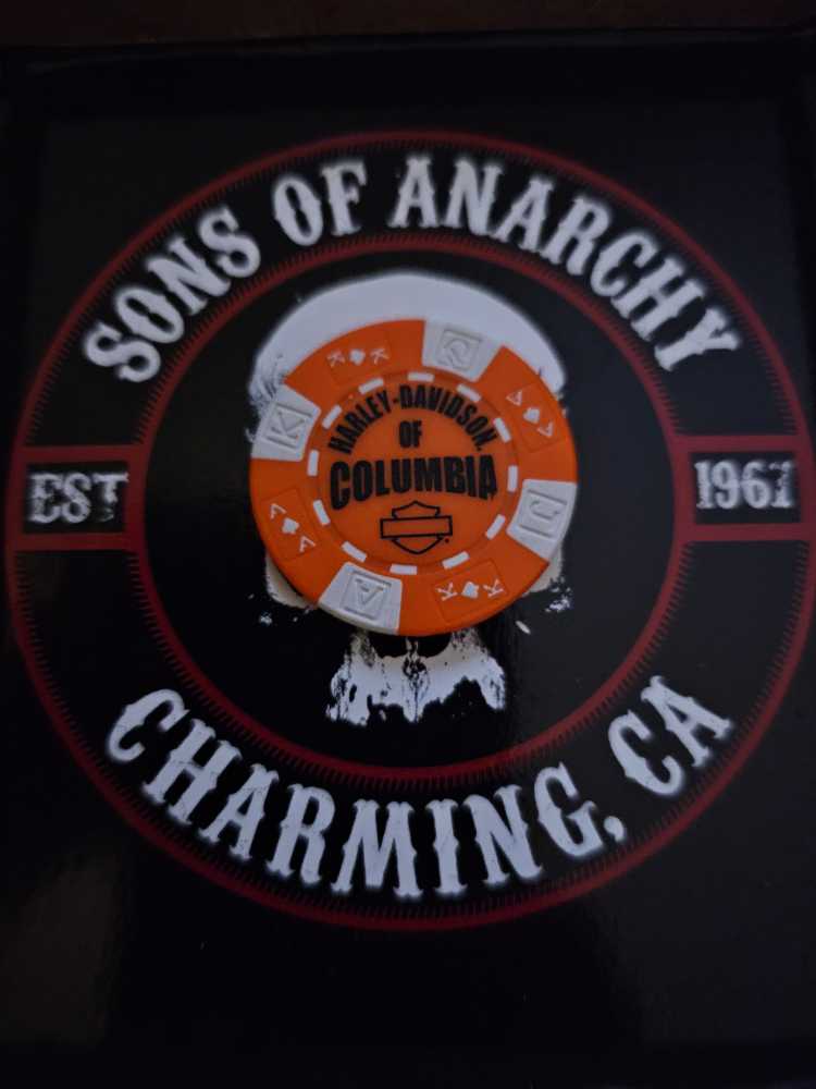 Columbia, Tennessee Harley Davisdon Poker Chip  coin collectible - Main Image 2