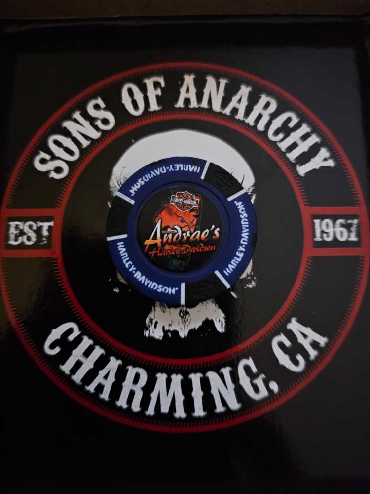 Urbana, Illinois Andrea’s Harley Davisdon Poker Chip  coin collectible - Main Image 2