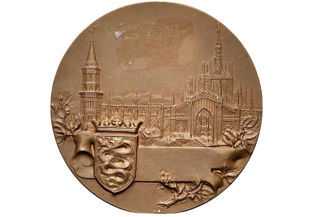 Construction Milan Cathedral Medal  coin collectible - Main Image 2
