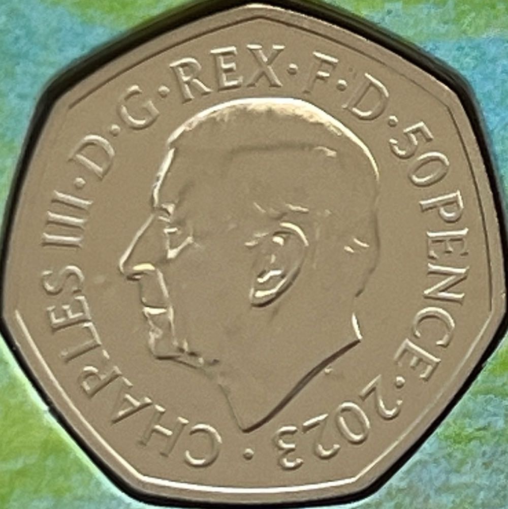 2023 The Snowman Colour 50p  coin collectible - Main Image 2