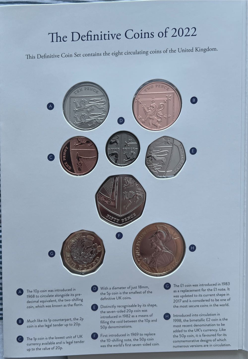 2022 Annual Definitive Brilliant Uncirculated 8 Coin Set  coin collectible [Barcode 5026177513971] - Main Image 2