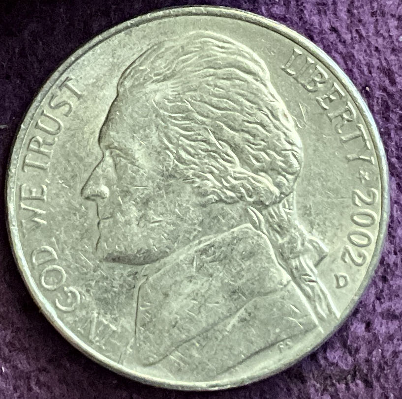 Nickel Jefferson D 2002 1  coin collectible - Main Image 3