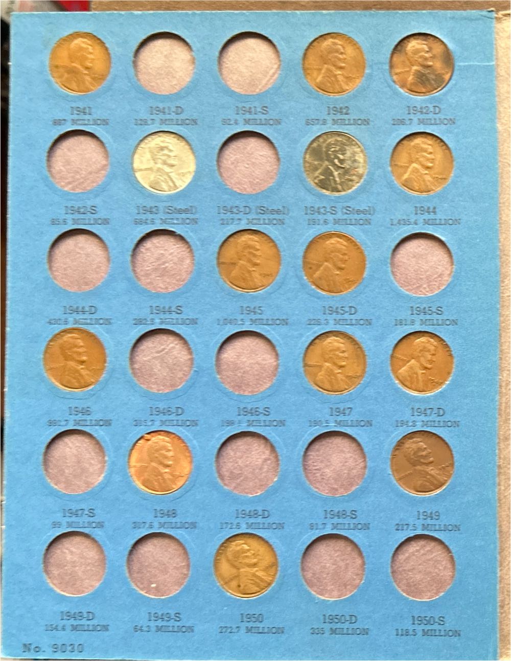 Lincoln Cents 1941-1974   coin collectible - Main Image 2