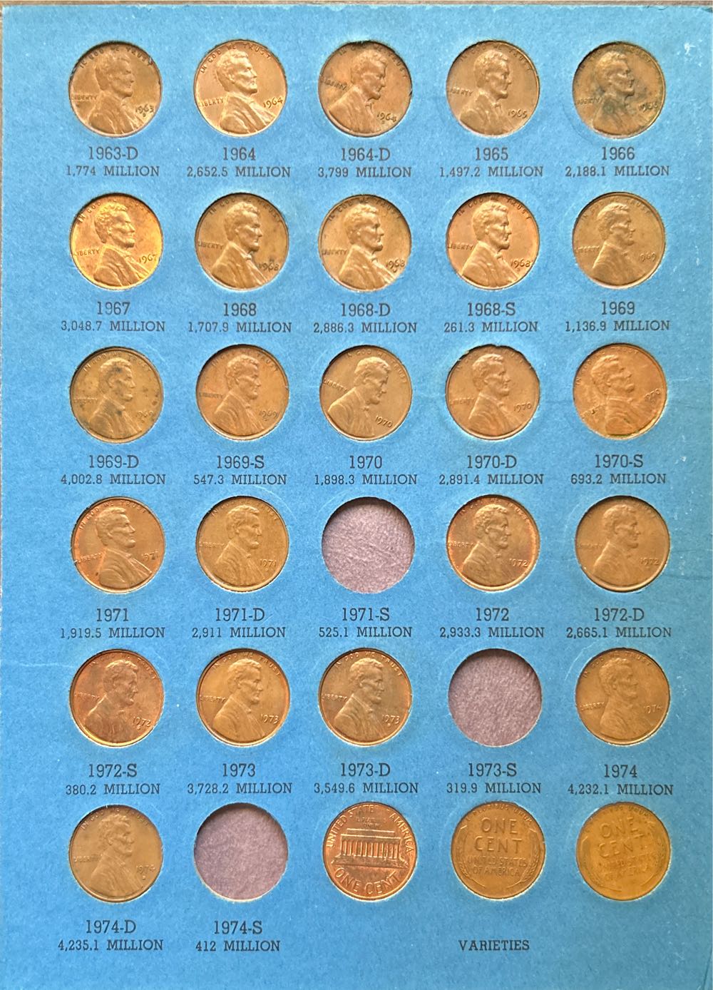 Lincoln Cents 1941-1974   coin collectible - Main Image 4