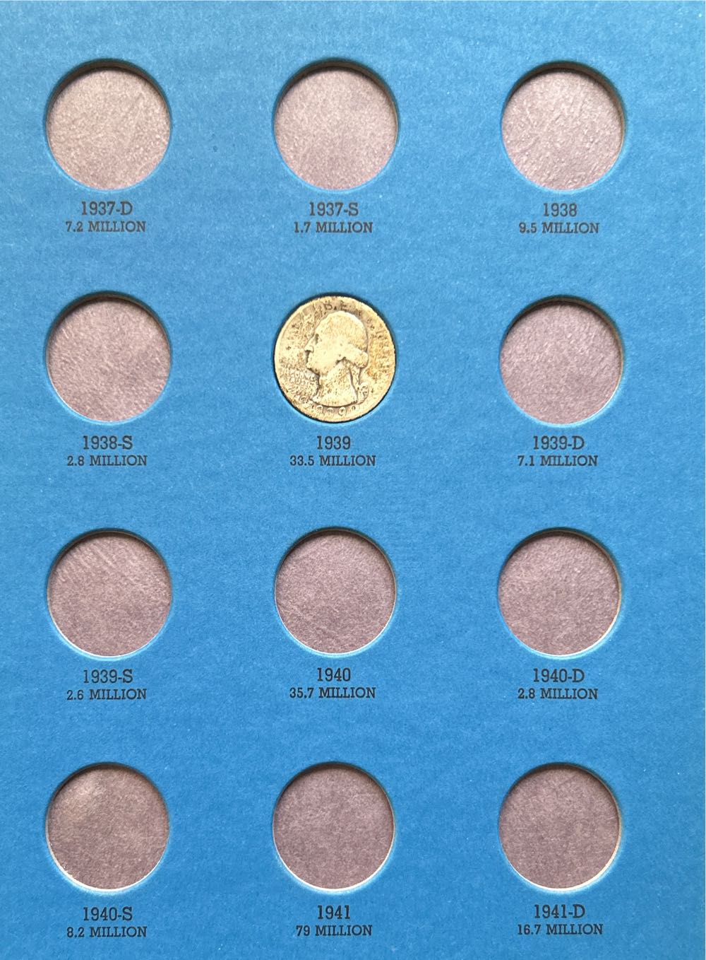 Washington Quarters 1932 - 1945  coin collectible - Main Image 3