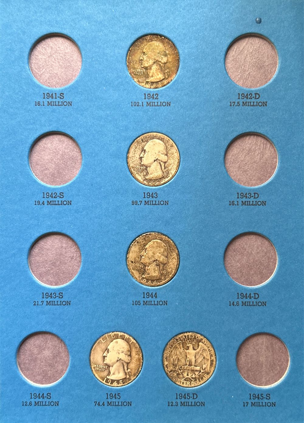 Washington Quarters 1932 - 1945  coin collectible - Main Image 4