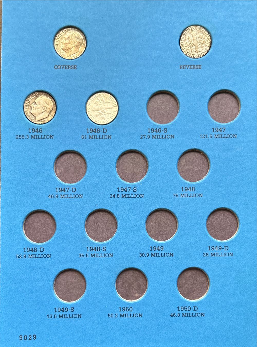 Roosevelt Dimes 1946 - 1964  coin collectible - Main Image 2
