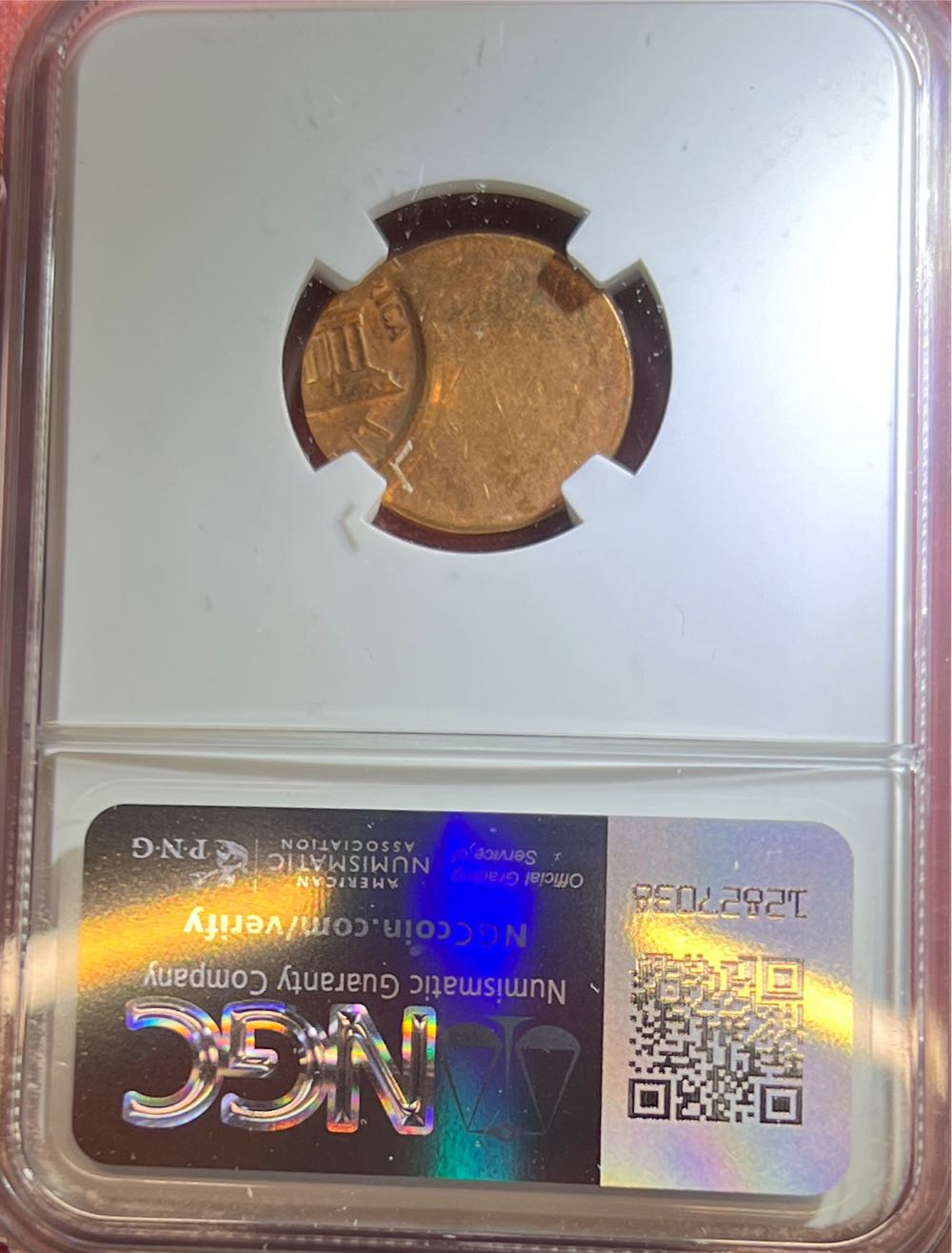 Lincoln Memorial - 1980 Mint Error 55% Off Center MS65 NGC  coin collectible - Main Image 2