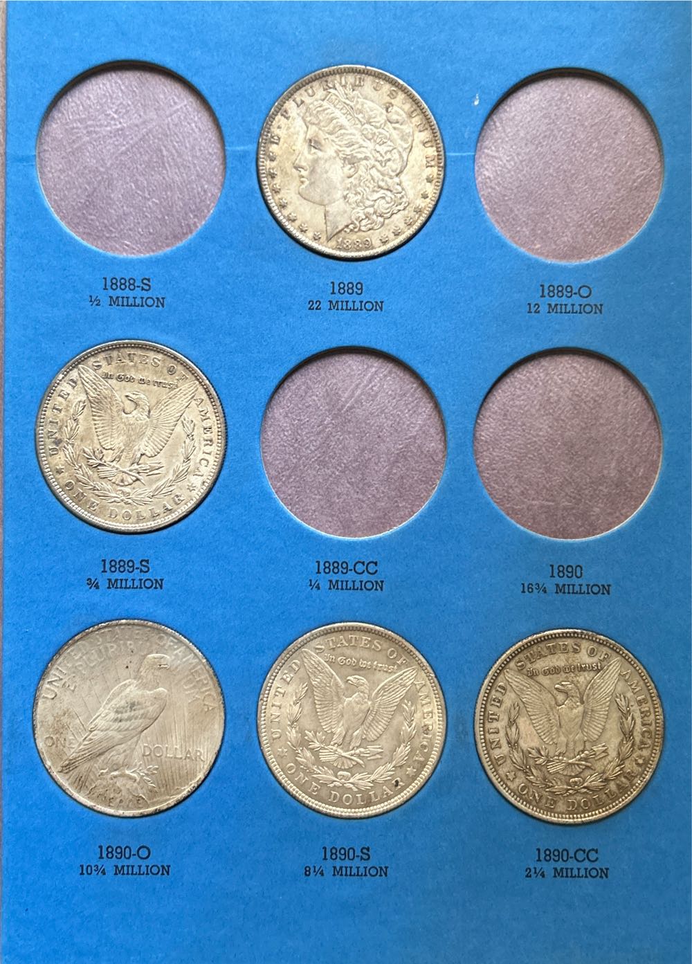 Morgan Dollars 1884 - 1890  coin collectible - Main Image 4