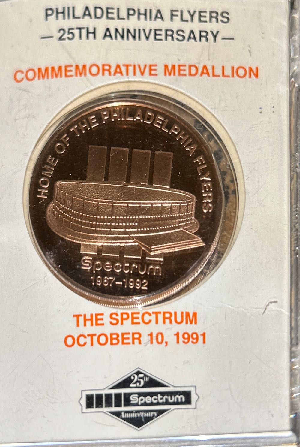 25TH ANNIVERSARY PHILADELPHIA FLYERS OFFICIAL COMMEMORATIVE MEDALLION  coin collectible - Main Image 4
