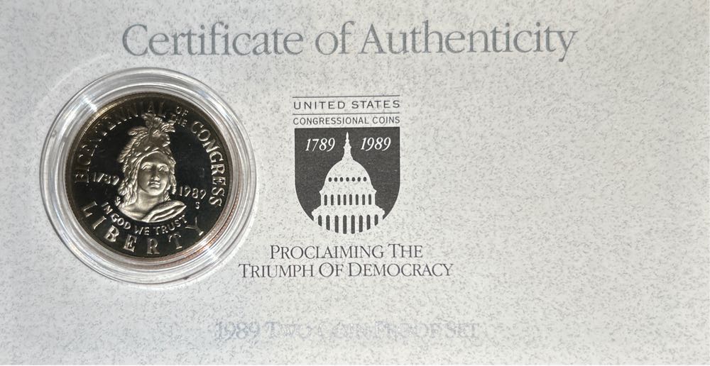 1989 US Congressional Coin Set  coin collectible - Main Image 3