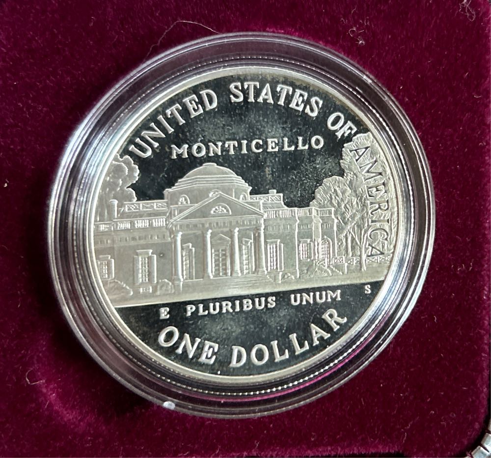 1993 Thomas Jefferson 250th Anniversary  coin collectible - Main Image 3