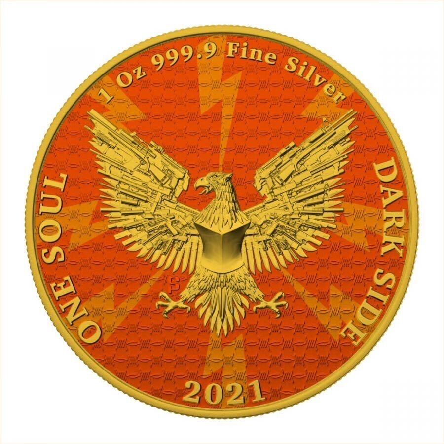 Dark Side 1 Oz Silver Coin 2021 Liberator Skull One Soul Superheroes - The Flash  coin collectible - Main Image 2