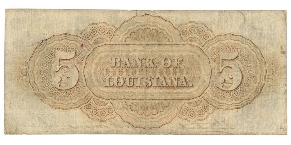Bank Of Louisiana $5  coin collectible - Main Image 2