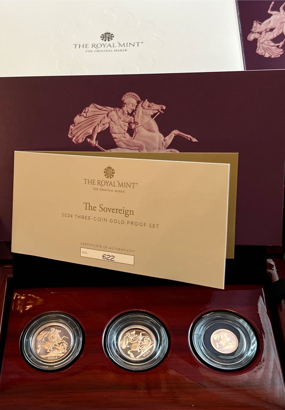The Sovereign 2024 Three-Coin Gold Proof Set  coin collectible [Barcode 5026177635659] - Main Image 3