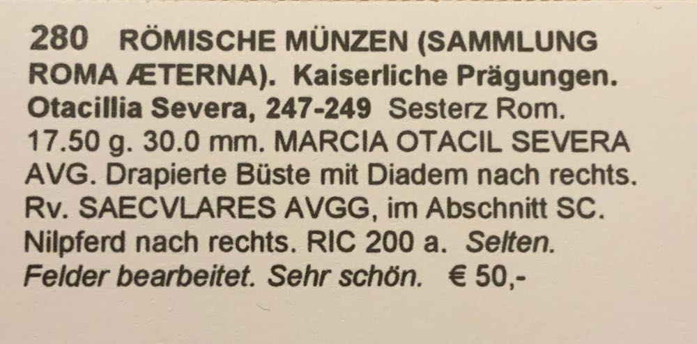 Otacillia Severa, 247-249 n.Chr., Sesterz, Rom  coin collectible - Main Image 3