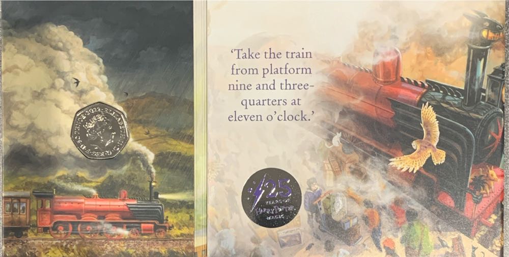 Hogwarts Express Coloured Fifty Pence Piece  coin collectible [Barcode 5026177581703] - Main Image 2