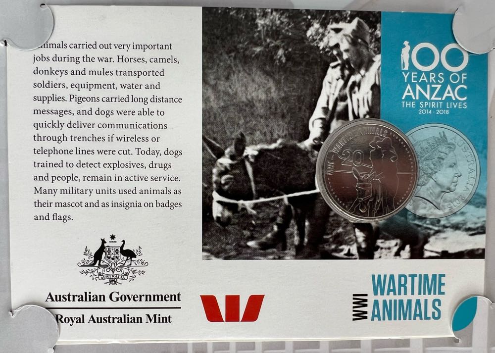 Wartime Animals  coin collectible - Main Image 2