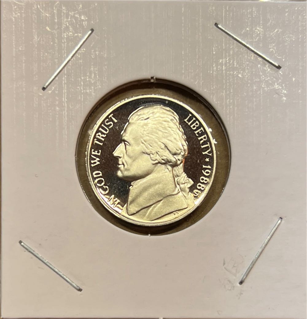 Jefferson Nickel - 1988 S Proof Cameo  coin collectible - Main Image 3