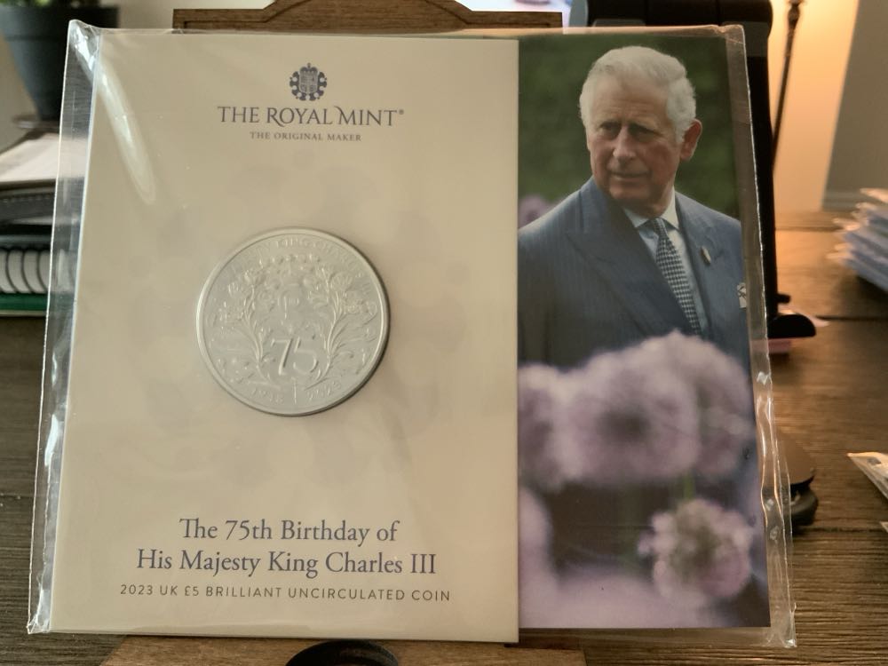 2023 King Charles III 75th Birthday £5 (3)  coin collectible [Barcode 5026177629351] - Main Image 3