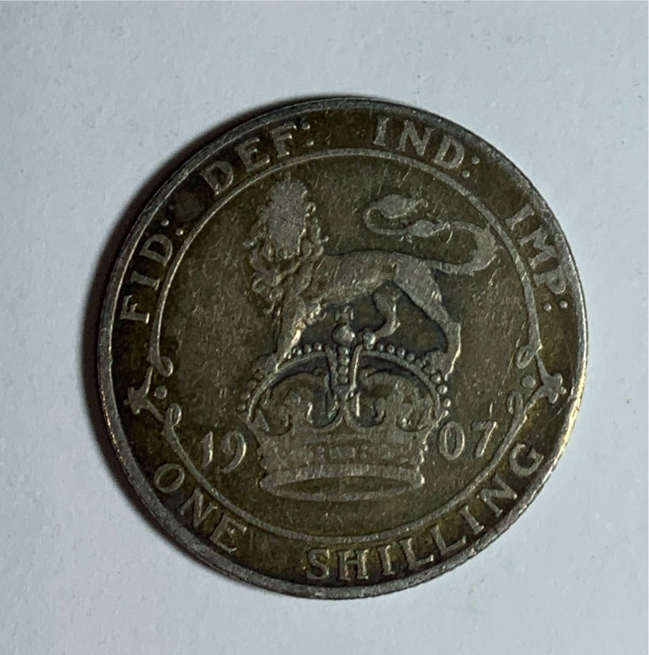 Edward VII - 1907 - One Shilling  coin collectible - Main Image 2
