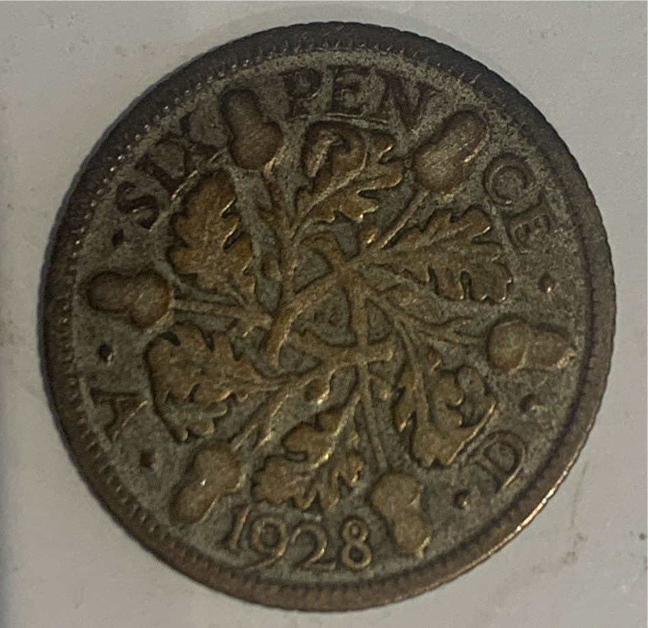 George V - 1928 - Six Pence  coin collectible - Main Image 2