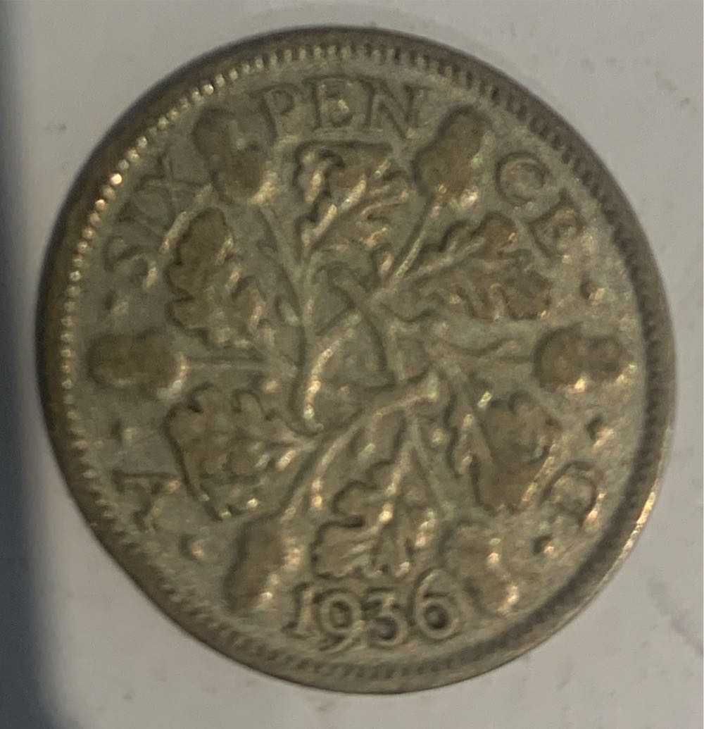 George V - 1936 - Sex Pence  coin collectible - Main Image 2