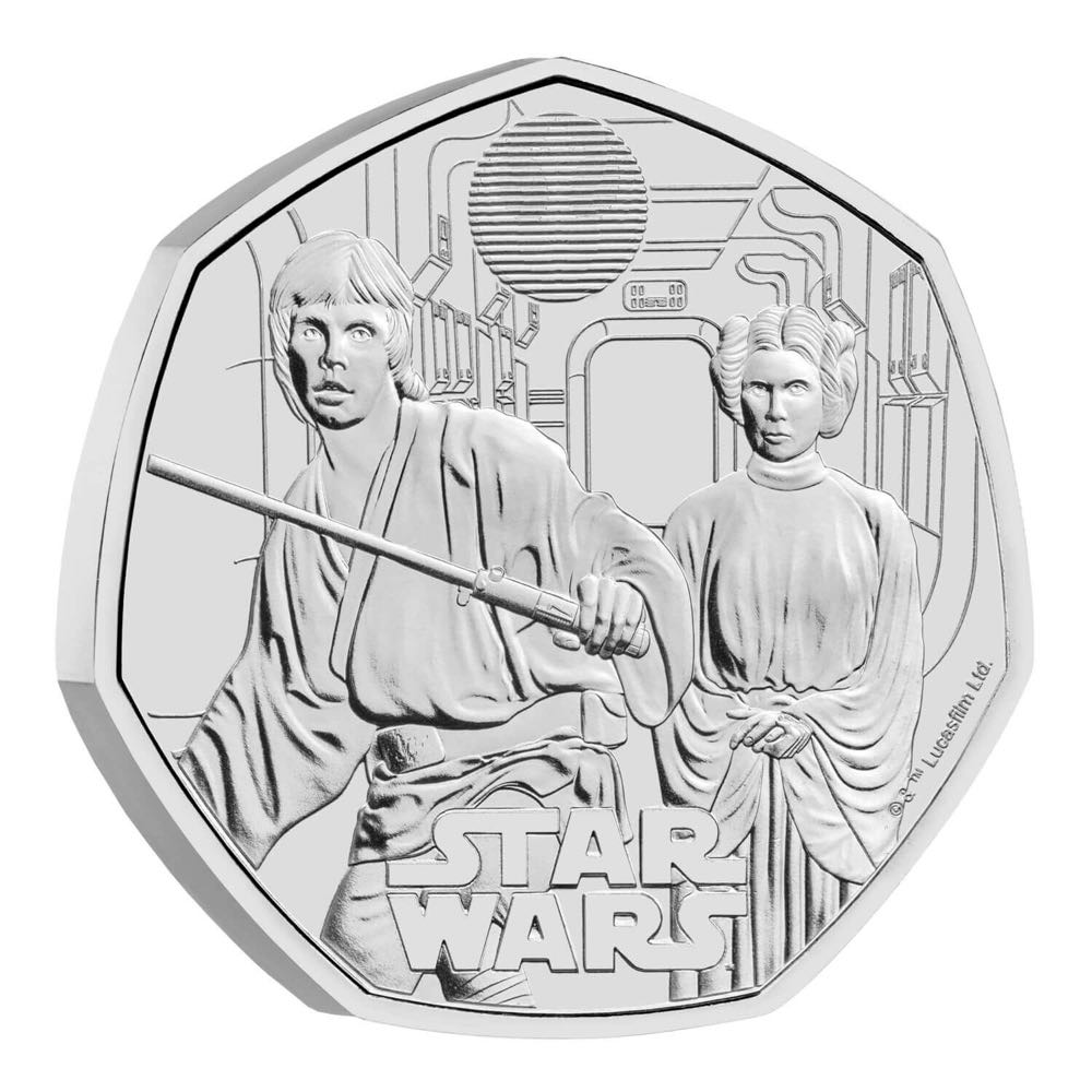 Luke Skywalker And Princess Leia Brilliant Uncirculated Coin  coin collectible - Main Image 2