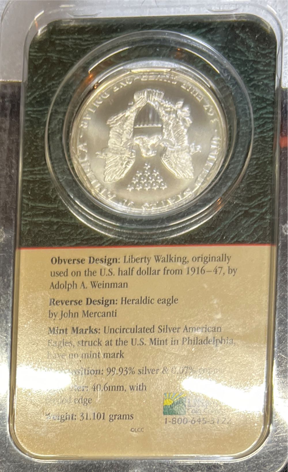 American Eagle - 1999 Littleton Coin Company  coin collectible - Main Image 2