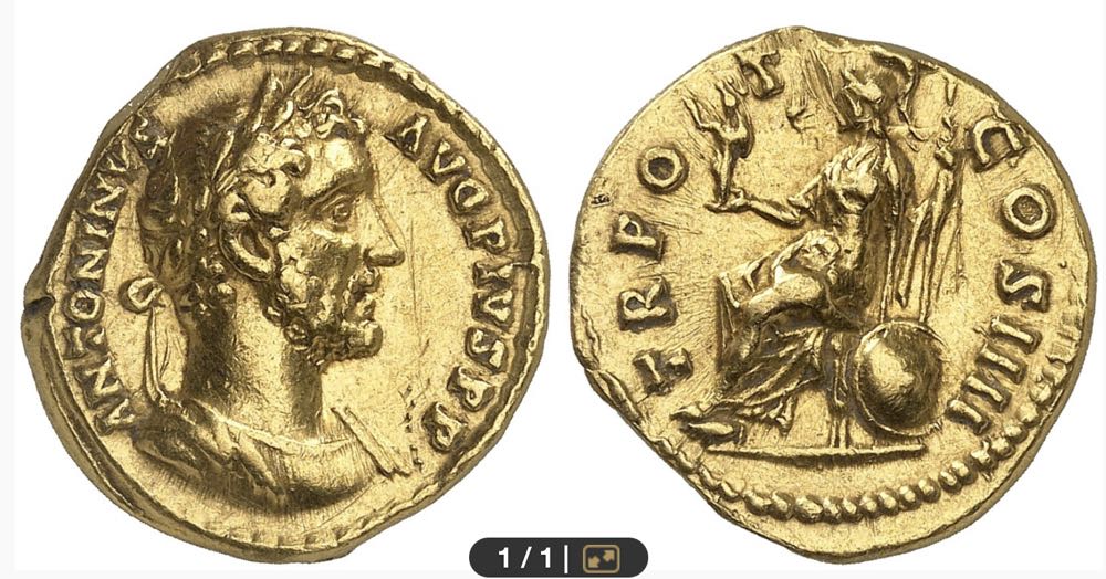 Antoninus Pius Aureus  coin collectible - Main Image 1