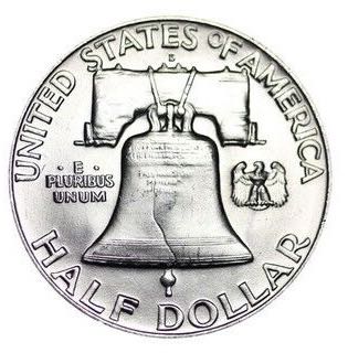 Franklin Silver Half Dollar 1957 D  coin collectible - Main Image 2