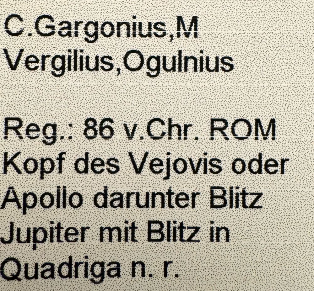 C. Gargonius,M Vergilius, Ogulnius Reg.: 86 v.Chr.  coin collectible - Main Image 3