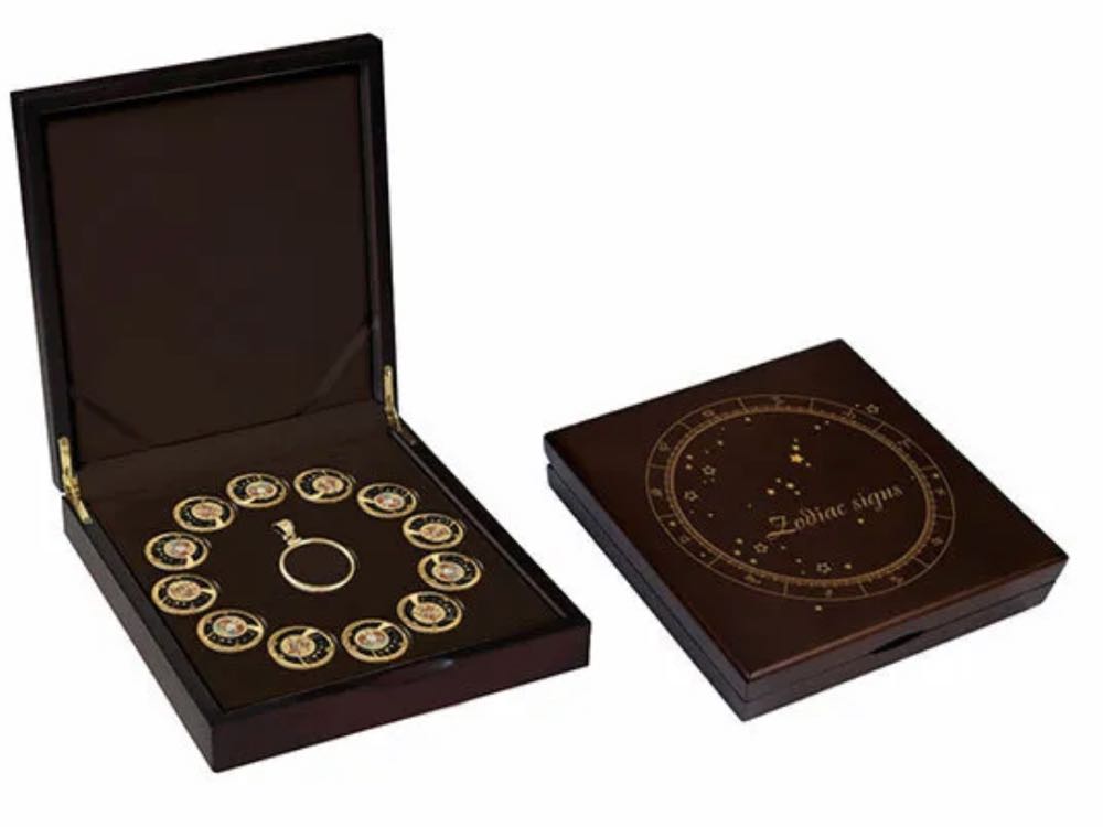 Zodiac Signs Proof Silver Set 12 x 500 Francs Cameroon 2018  coin collectible - Main Image 2