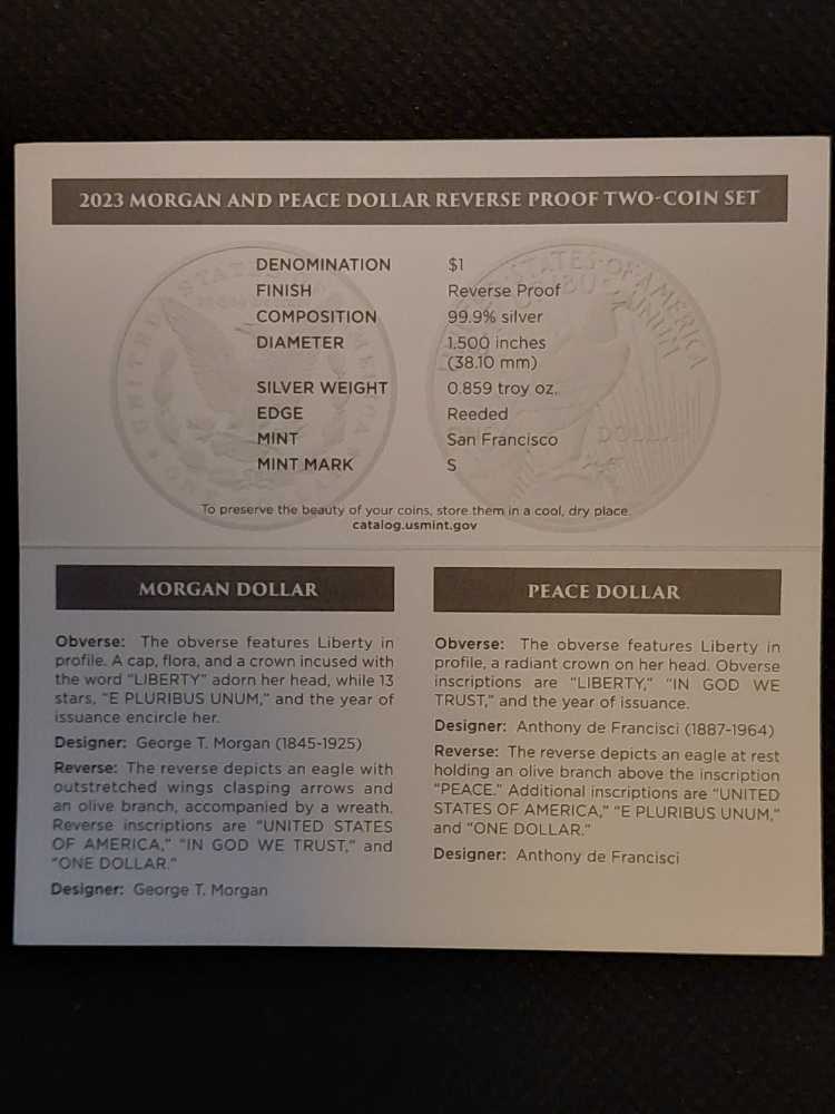 Morgan And Peace 2023 Reverse Proof  coin collectible - Main Image 4