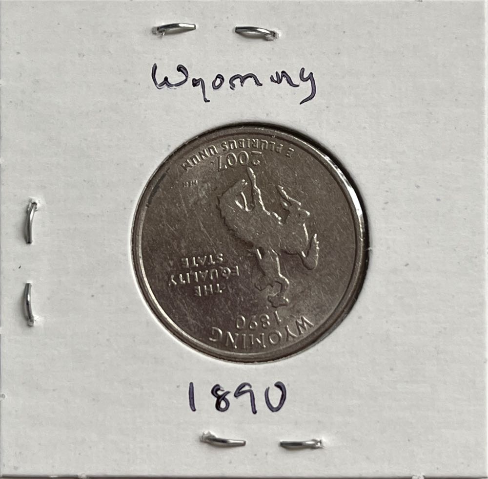 American 2007 D Wyoming (1890) State 25 Cent Washington Quarter  coin collectible - Main Image 2