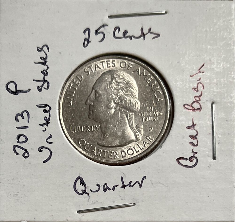 American 2013 P America The Beautiful Great Basin National Park (Nevada) 25 Cent Washington Quarter coin collectible - Main Image 1