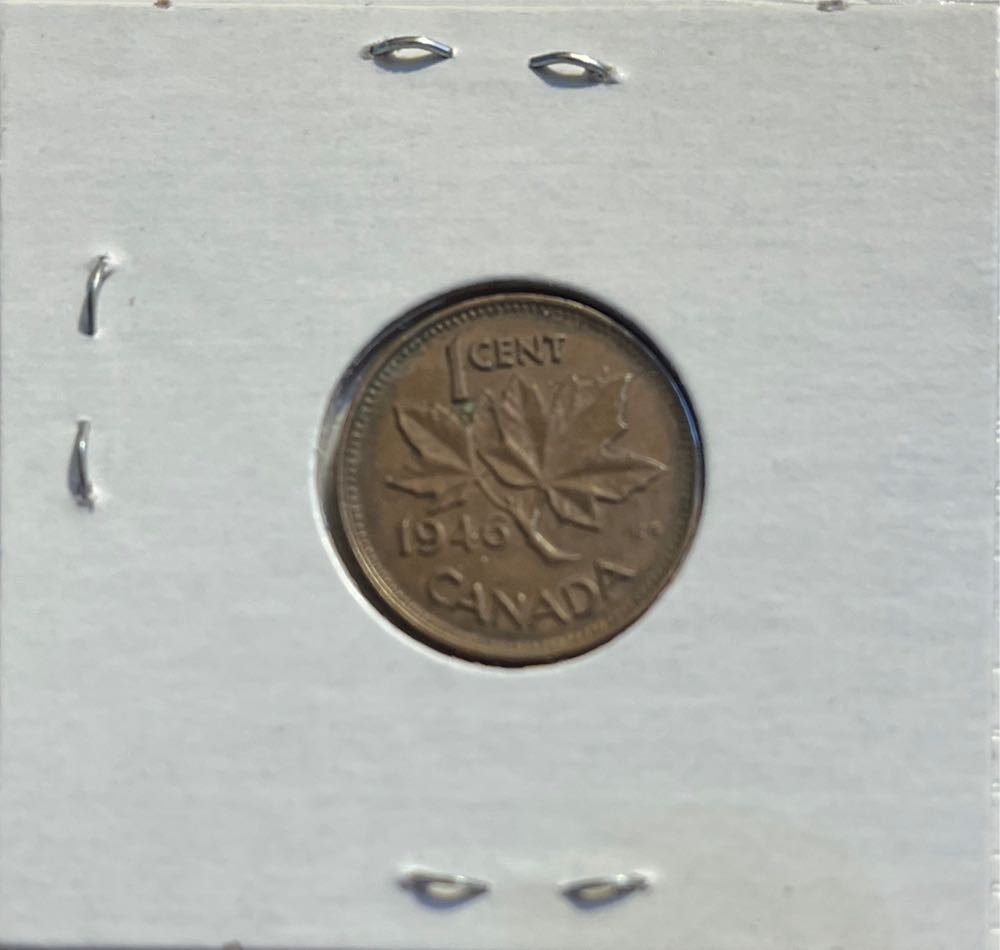 Canadian 1946 George VI 1 Cent Penny  coin collectible - Main Image 2