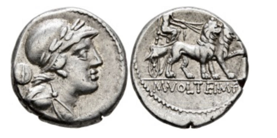 M. Volteius M.1, 78 BC. Denarius.  coin collectible - Main Image 2