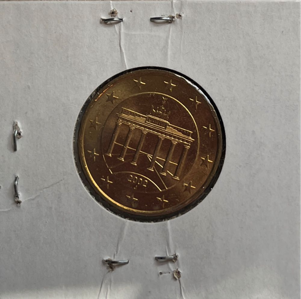 German J 2002 50 Euro Cent (1st Map)  coin collectible - Main Image 2