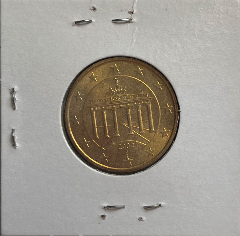 German 2002 J 50 Euro Cent (1st Map)  coin collectible - Main Image 2