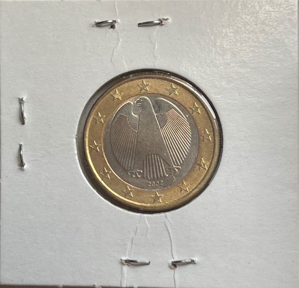 German 2002 J 1 Euro (1st Map)  coin collectible - Main Image 2
