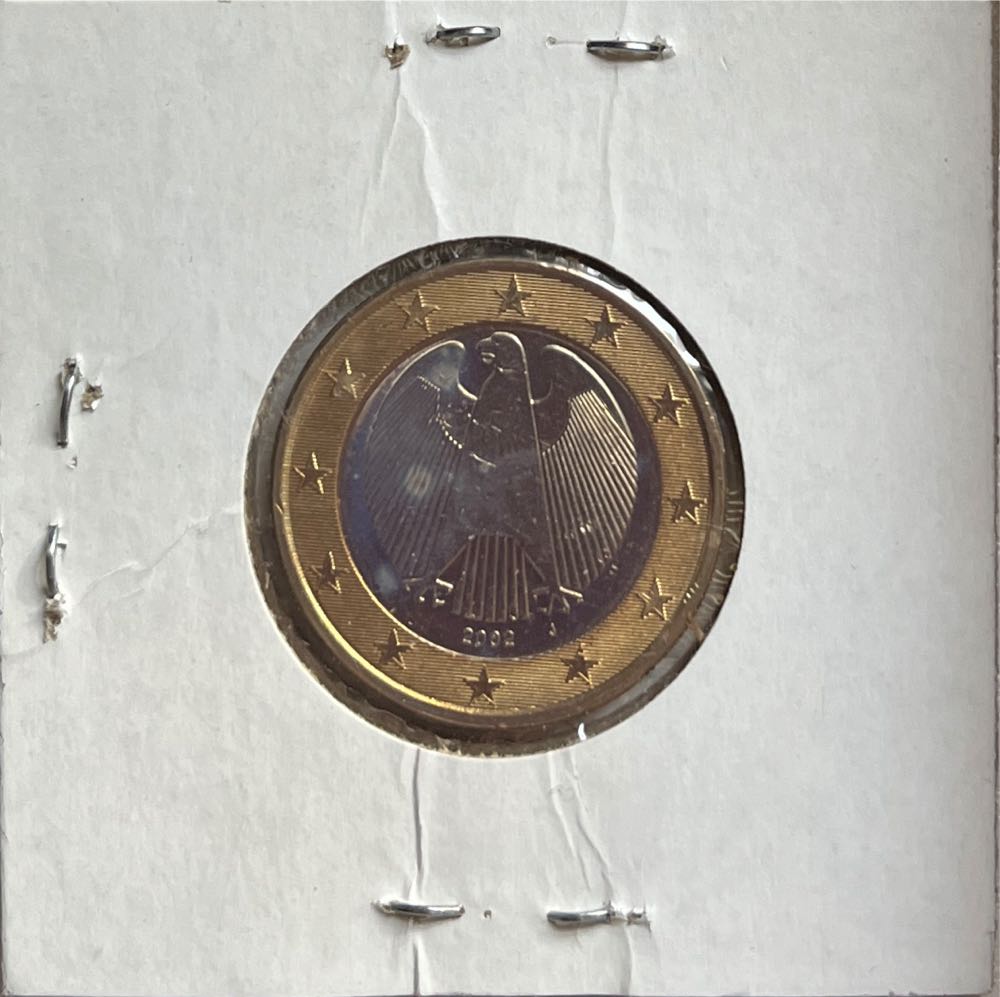 German 2002 J 1 Euro (1st Map)  coin collectible - Main Image 2