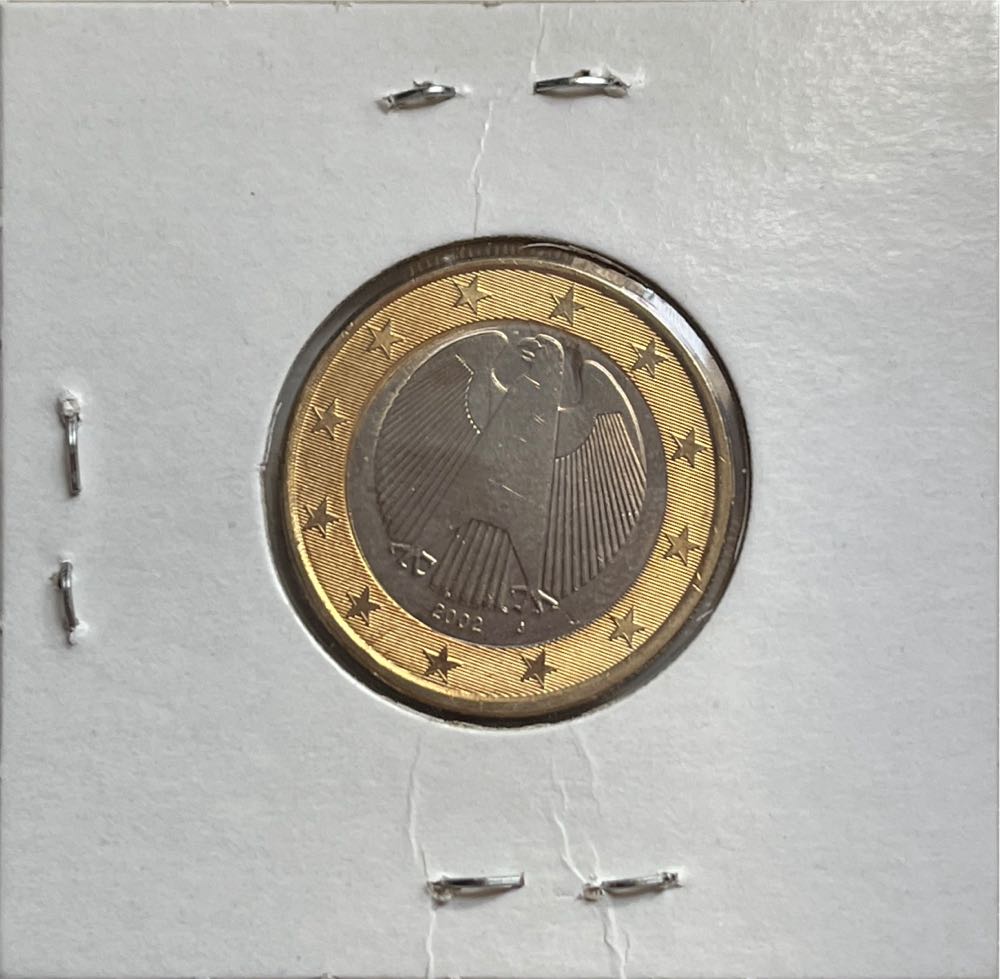 German 2002 J 1 Euro (1st Map)  coin collectible - Main Image 2