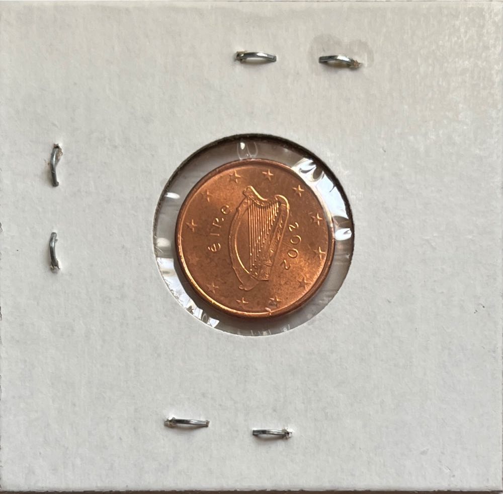 Irish 2002 1 Euro Cent  coin collectible - Main Image 2