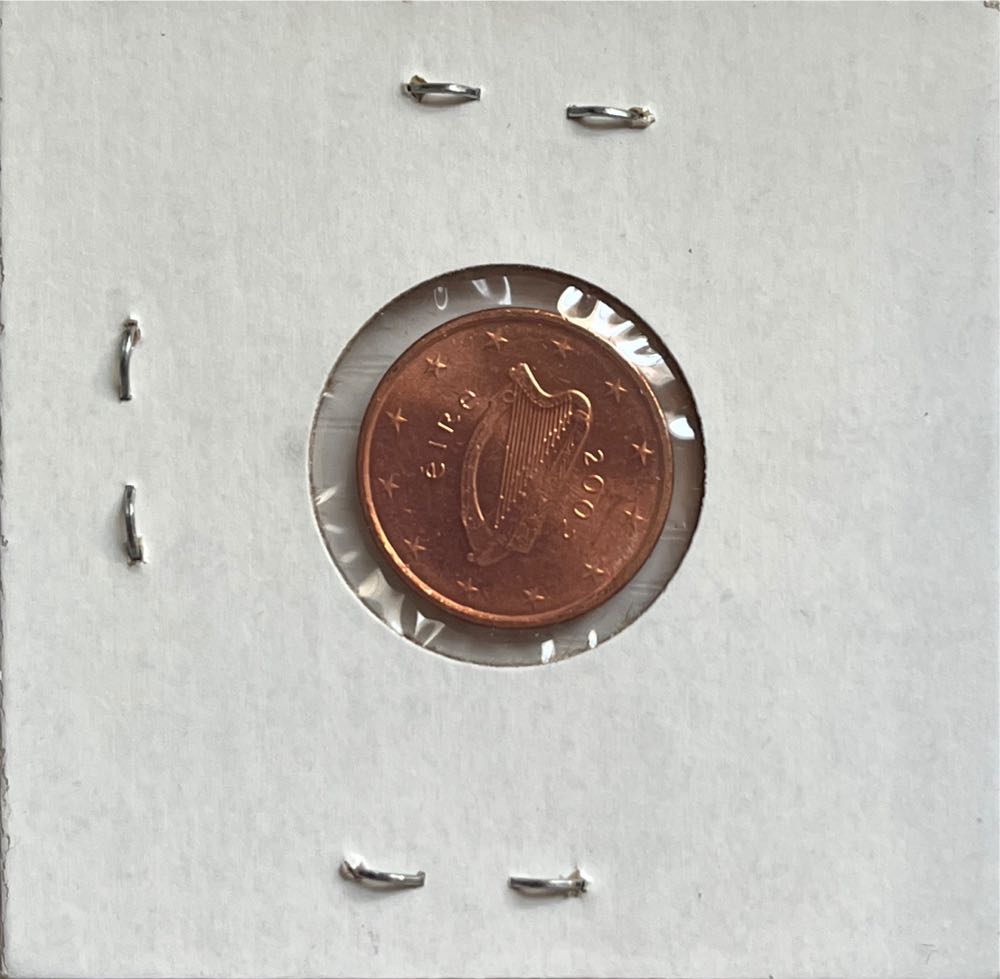 Irish 2002 1 Euro Cent  coin collectible - Main Image 2